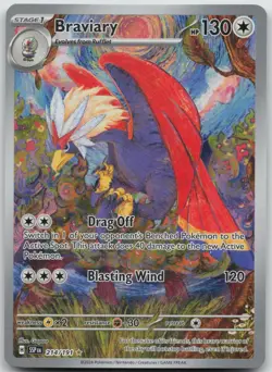 Braviary 214/191 Illustration Rare Surging Sparks Pokemon NM/M - Image 1