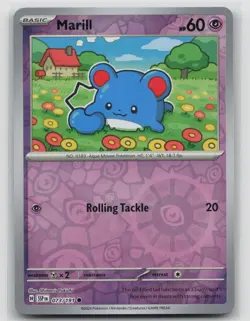 Marill 073/191 Common Surging Sparks Pokemon Reverse Holo Near Mint - Image 1