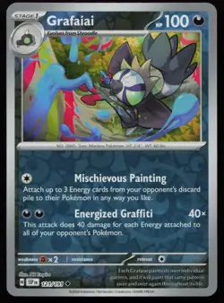 Grafaiai 121/191 Uncommon Surging Sparks Pokemon Reverse Holo Near Mint - Image 1