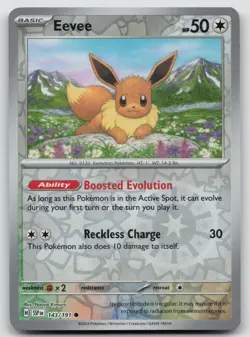 Eevee 143/191 Common Surging Sparks Pokemon Reverse Holo Near Mint - Image 1