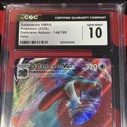 CGC 10 SALAMENCE VMAX 144/189 Darkness Ablaze Full Art - Image 2