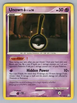 UNOWN [!] 42/146 R LEGENDS AWAKENED POKEMON LP LA 2008 - Image 1