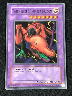 YUGIOH TWIN-HEADED THUNDER DRAGON MRD-120 SUPER (MP) - Image 1