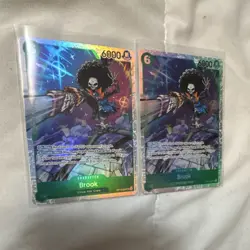 Bandai One Piece Card Game Brook OP15-032 Holo Character Card Lot x2 English - Image 1