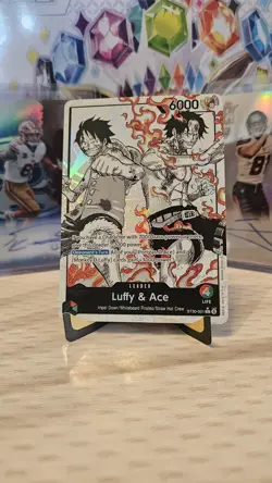 Bandai One Piece CCG Luffy & Ace Leader ST30-001 6000 parallel EN 🔥🔥 Mint Rare - Image 2