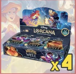 Disney Lorcana TCG: Whispers in the Well Booster Box Case 4 Booster Boxes - Image 1