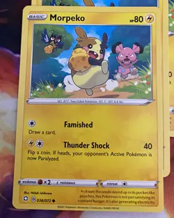 Morpeko 036/072 Common Shining Fates Pokemon Card Near Mint - Image 1