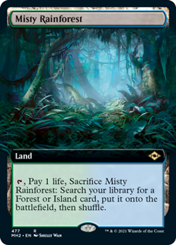 Misty Rainforest (Extended Art) Modern Horizons 2 - Near Mint Foil - Image 1