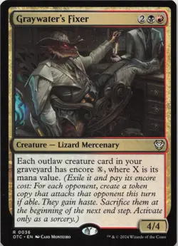 Graywater's Fixer R Commander: Outlaws of Thunder Junction 36 NM MTG - Image 1