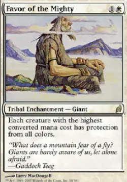 FAVOR OF THE MIGHTY Lorwyn MTG Magic the Gathering Cards DJMagic - Image 1