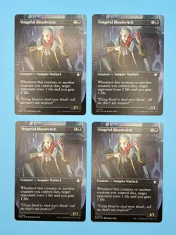 4x Vengeful Bloodwitch Borderless Foundations Black Vampire Warlock MTG Magic - Image 1