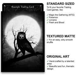 Owl on the Tree – Inked Horror – MTG Size – 100 Textured Matte Card Sleeves - Image 2