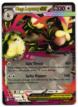 Mega Lopunny ex 084/094 - 🌊 Phantasmal Flames Double Rare Pokemon TCG 🖤 - NM - Image 1