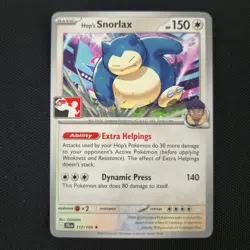 NM Hop's Snorlax 117/159 Play! Pokemon Prize Pack Series 7 Journey Together Card - Image 1