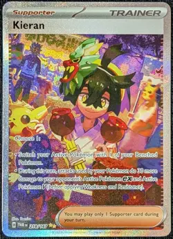 Kieran 218/167 Special Illustration Rare Twilight Masquerade Pokemon Card NM - Image 1