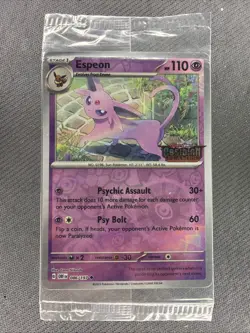 Espeon (Best Buy Exclusive) 086/197 Pokemon Obsidian Flames Stamped Sealed Promo - Image 1