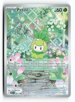 Petilil 091/086 SV: Black Bolt Holo Illustration Rare Pokemon NM Tika Matsuno - Image 1