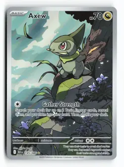 Axew 145/086 SV: Black Bolt Holo Illustration Rare Pokemon TCG NM Ayako Ozaki - Image 1
