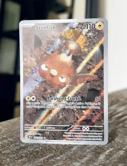 NEW Pokemon TCG Stunfisk 202/191 SSP EN H Illustration Rare Full Art Holo Card - Image 1