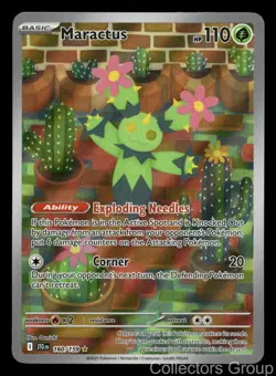 MARACTUS 160/159 ILLUSTRATION RARE JOURNEY TOGETHER POKEMON NEAR MINT - Image 1