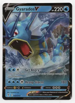 Pokemon TCG Evolving Skies Gyarados V 028/203 Ultra Rare Holo - Image 1