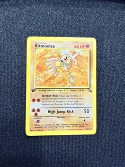 Hitmonlee 22/62 1st Edition Pokemon Fossil - Image 1