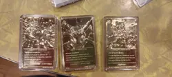 3 Pokemon 23K Gold Plated Cards 1999 BK Pikachu Mewtwo Poliwhirl cases - Image 3
