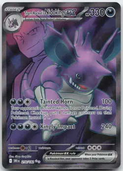 Team Rocket's Nidoking ex 216/182 Destined Rivals Pokemon - Image 1