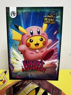 Kirby's Adventure (Pikachu) #170 - Galaxy Holo Electric Pikachu Cosplay Pokemon - Image 1