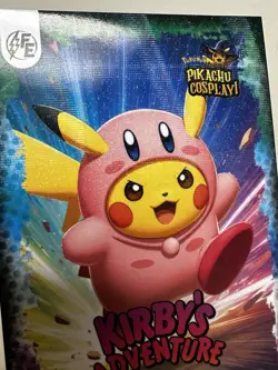 Kirby's Adventure (Pikachu) #170 - Galaxy Holo Electric Pikachu Cosplay Pokemon - Image 2