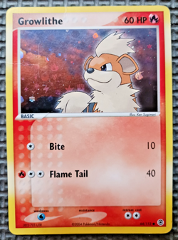 2004 Pokemon FireRed & LeafGreen #64 Growlithe Reverse Holo MP-HP - Image 1