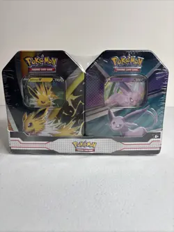 Pokemon TCG V Heroes Bundle Tins: 2-Pack of Jolteon & Espeon NEW/SEALED 820650855658 - Image 1