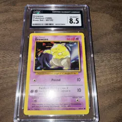 Pokemon TCG CGC 8.5 Drowzee 049/102 Base Set Regular - Image 1