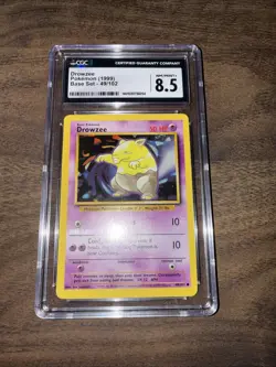 Pokemon TCG CGC 8.5 Drowzee 049/102 Base Set Regular - Image 2