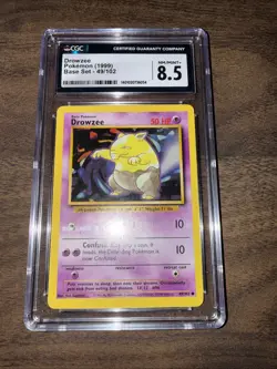 Pokemon TCG CGC 8.5 Drowzee 049/102 Base Set Regular - Image 3