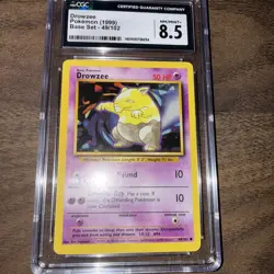 Pokemon TCG CGC 8.5 Drowzee 049/102 Base Set Regular - Image 5