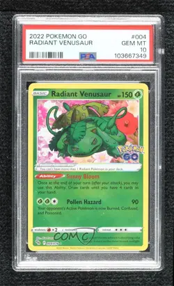 Radiant Venusaur Pokemon Sword & Shield Pokemon Go PSA 10 GEM MT - Image 1