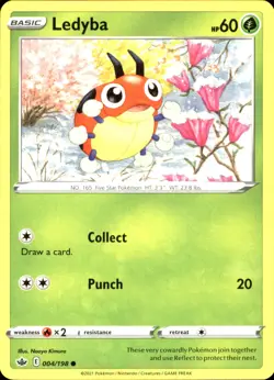 Ledyba 004/198 Common - Pokemon SWSH06: Chilling Reign NM - Image 1