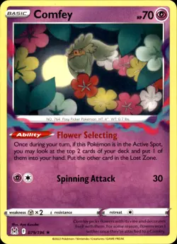 Comfey 079/196 Rare - Pokemon SWSH11: Lost Origin 2022 NM - Image 1