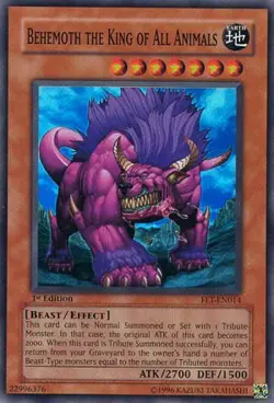 Behemoth the King of All Animals FET-EN014 - Super Rare - Lightly Played 1st Edi - Image 1