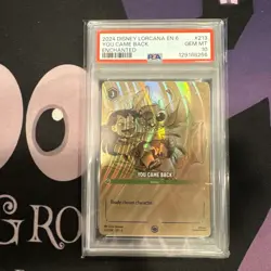 2024 DISNEY LORCANA EN 6-AZURITE SEA ENCHANTED #213 YOU CAME BACK PSA 10 - Image 1