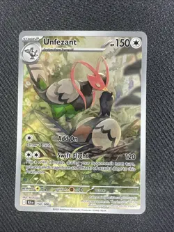 2025 Pokemon SV Black Bolt Unfezant Illustration Rare #150/086 - Image 1