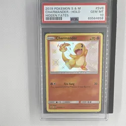 Pokemon TCG 2019 Hidden Fates Shiny Vault Charmander SV6/SV94 Holo PSA 10 - Image 2