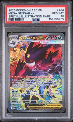 2026 POKEMON ASC EN-ASCENDED HEROES #284 MEGA GENGAR EX PSA 10 - Image 1