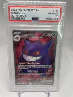 Gengar EX #193/162 PSA10 - Pokemon Temporal Forces - Ultra Rare - Image 1