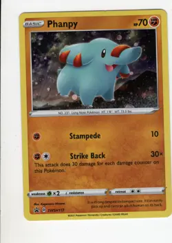 PHANPY SWORD & SHIELD BLACK STAR PROMO SET RARE HOLO-FOIL POKEMON SWSH117 EX/NM - Image 1