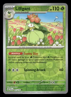 Lilligant 007/159 C Journey Together Reverse Holo NM/M Pokemon - Image 1