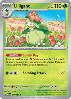 Lilligant 007/159 C Journey Together Reverse Holo NM/M Pokemon - Image 4