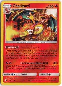 Charizard 14/181 Rare Team Up Pokemon NM - Image 1
