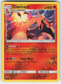 Charizard 3/70 Holo Rare Dragon Majesty Pokemon Reverse Holo Lightly Played - Image 1